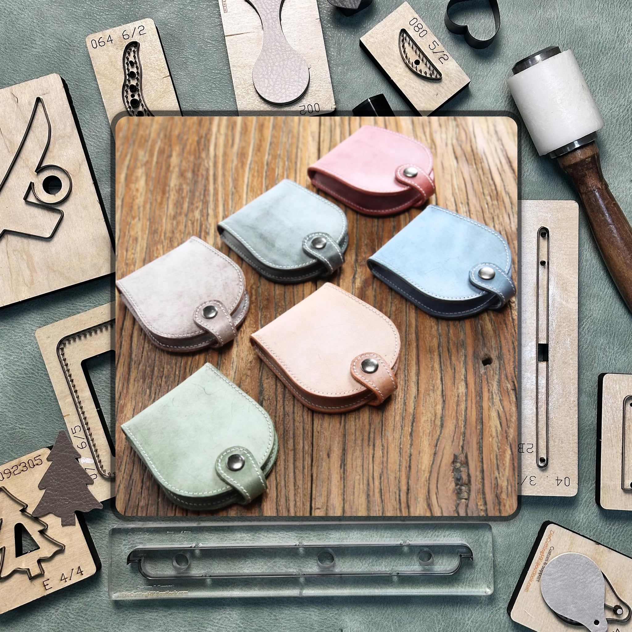 Custom Leather Small Coin Purse Steel Knife Cutting Die, Handmade Leather Punching Tool for DIY Craft Projects and Personalized Gifts