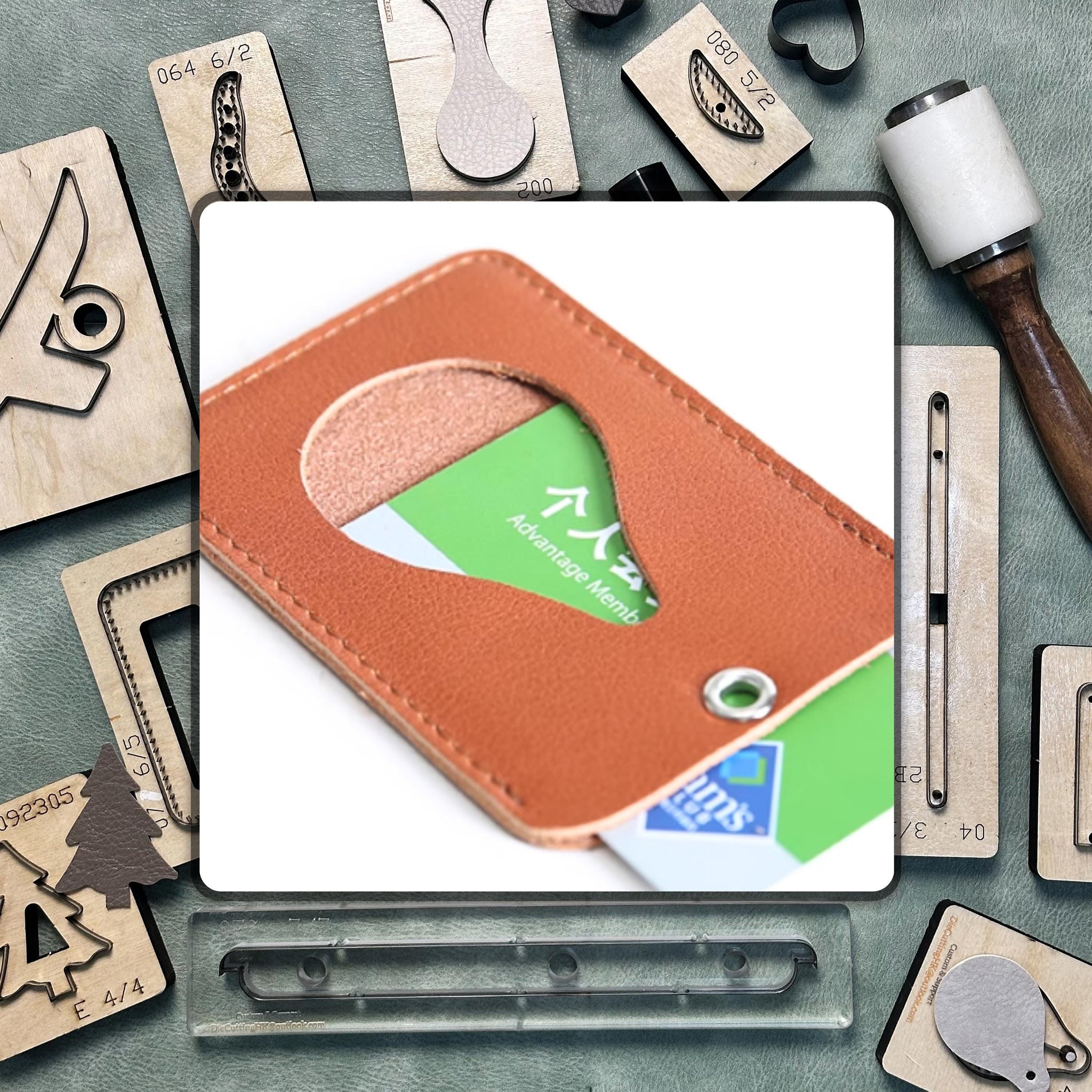 Custom Leather Pass Card Holder Steel Knife Cutting Die, Handmade Leather Punching Tool for DIY Craft Projects and Personalized Gifts