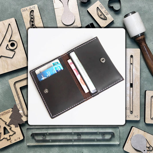Bifold Card Holder Leather Steel Knife Die Cutting/Handmade Custom Punching Tool Set/Suitable for DIY Craft Projects and Personalized Gifts