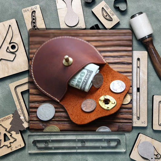 Custom Coin Purse Leather Steel Knife Die Cutting/Handmade Leather Craft Punch Tool/Suitable for DIY Craft Projects and Personalized Gifts