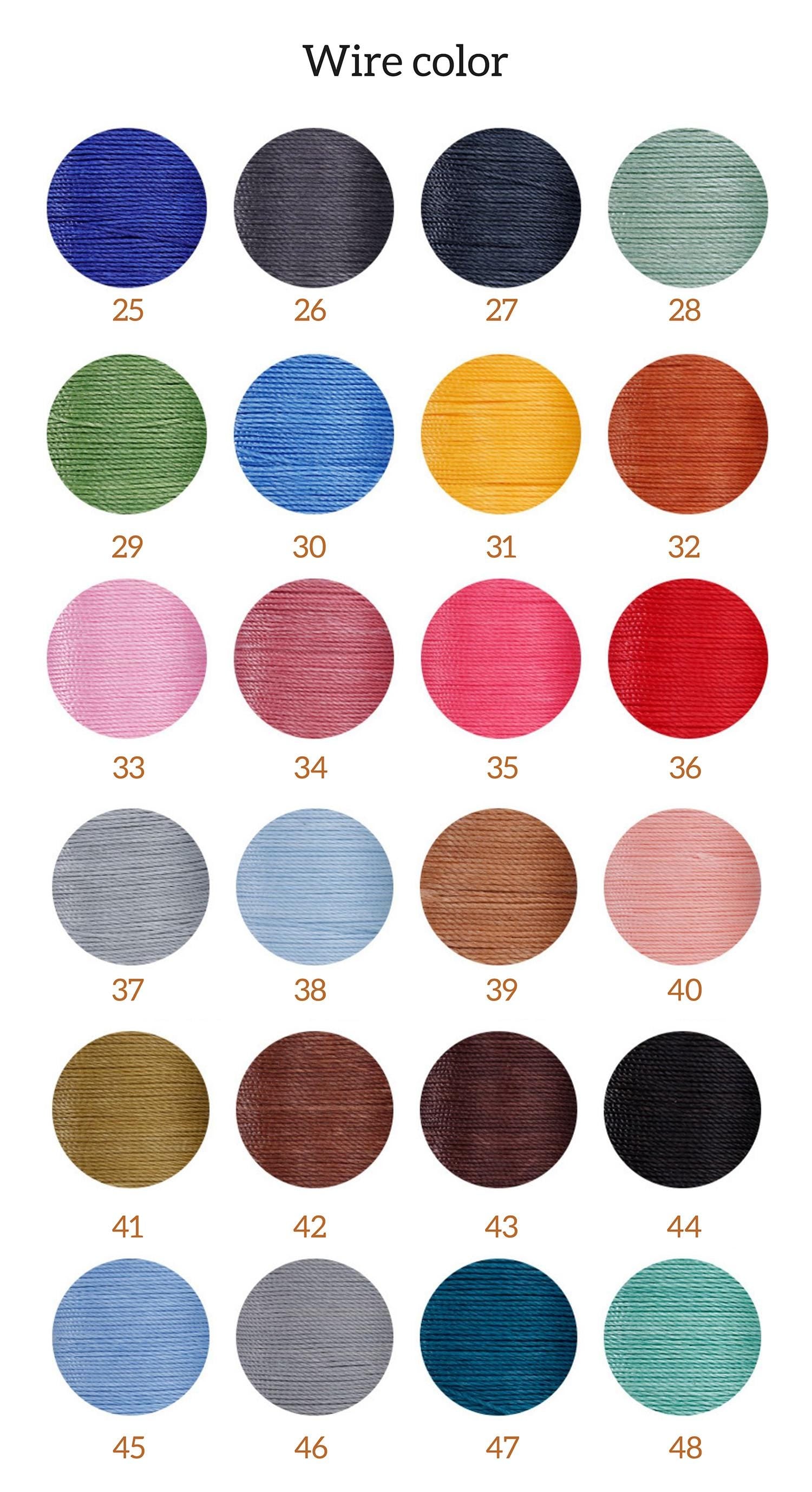 63 Colors  Waxed Polyester Cord, Macrame, Knotting String, Leather Sewing, Beading, Kumihimo Waxed Thread 188yd Spool