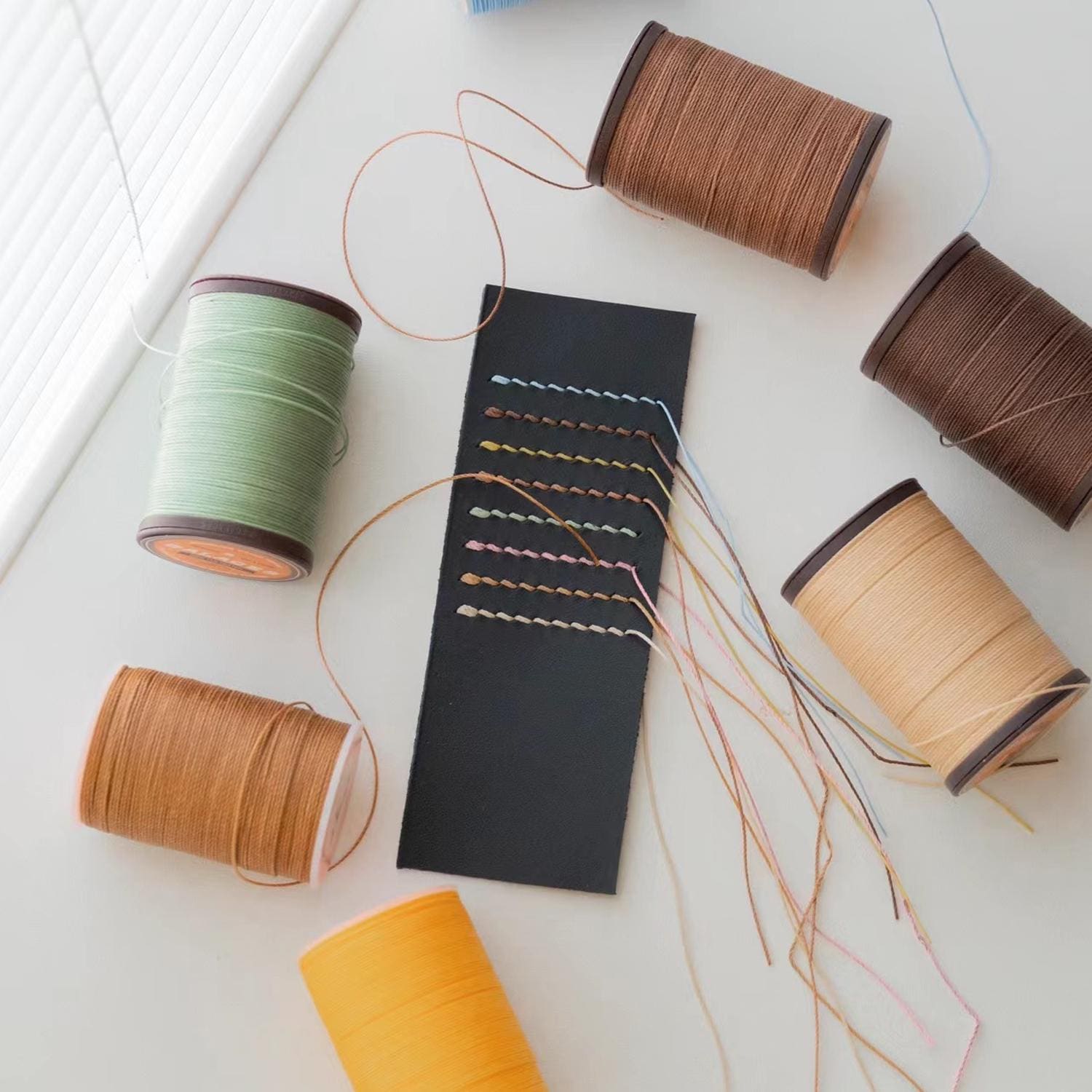 63 Colors  Waxed Polyester Cord, Macrame, Knotting String, Leather Sewing, Beading, Kumihimo Waxed Thread 188yd Spool