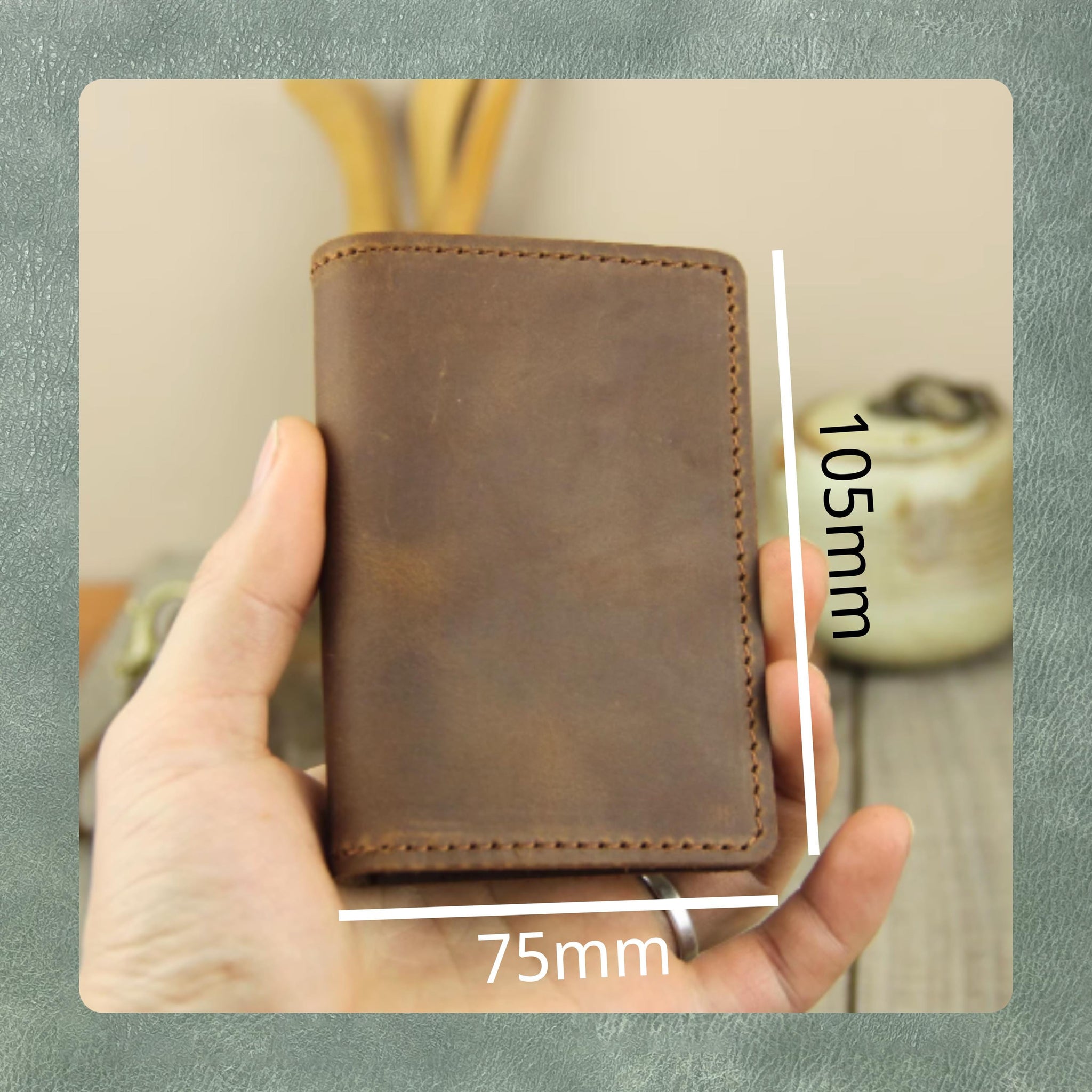 Card holder cutting die, DIY bifold wallet coin purse punching die, coin purse leather craft kraft paper tool set