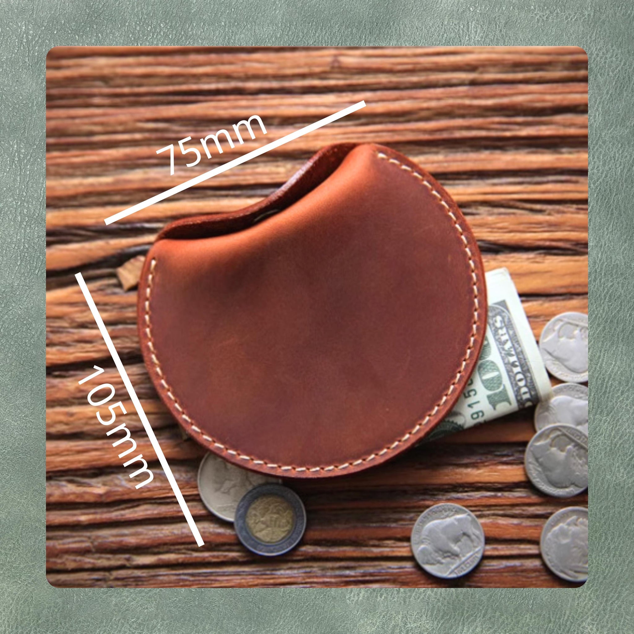 Premium Leather Coin Purse Punch Tool, DIY Precision Leather Steel Knife Metal Cutting Die, Handmade Custom Leather Craft Die Cutting Kit