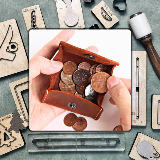 Premium Leather Coin Purse Cutting Die - DIY Precision Steel Knife Punching Tool, Handmade Custom Coin Purse Leather Craft Cutting Kit