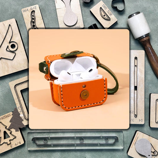 Airpods Earphone Case Leather Cutting Die - Precision Leather Craft Punch Tool | Durable Steel Knife Die Set for DIY and Craft Projects