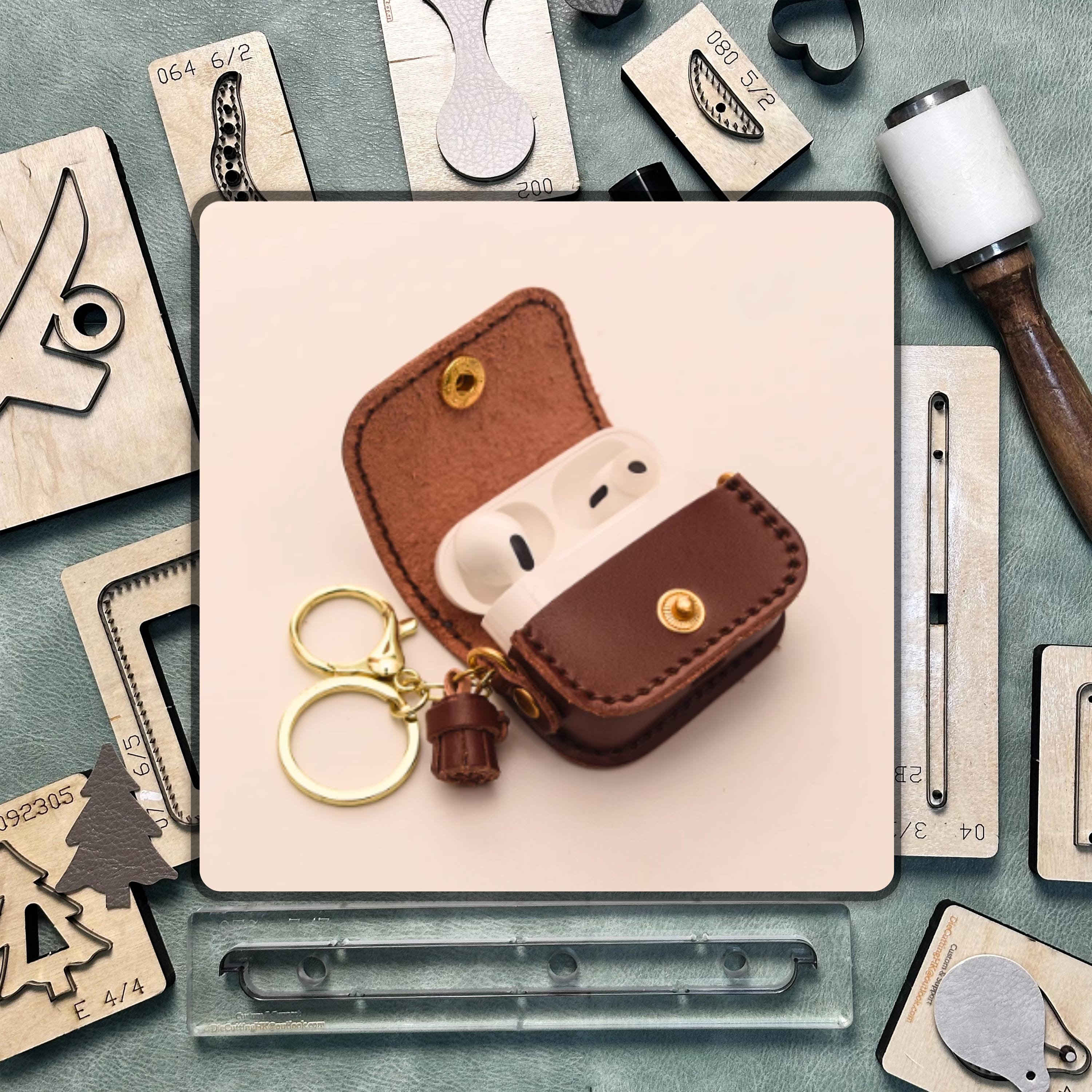 Premium Airpods Case Leather Punch Tool | Custom Steel Knife Metal Cutting Die Set for Handmade DIY Projects and Personalized Gifts