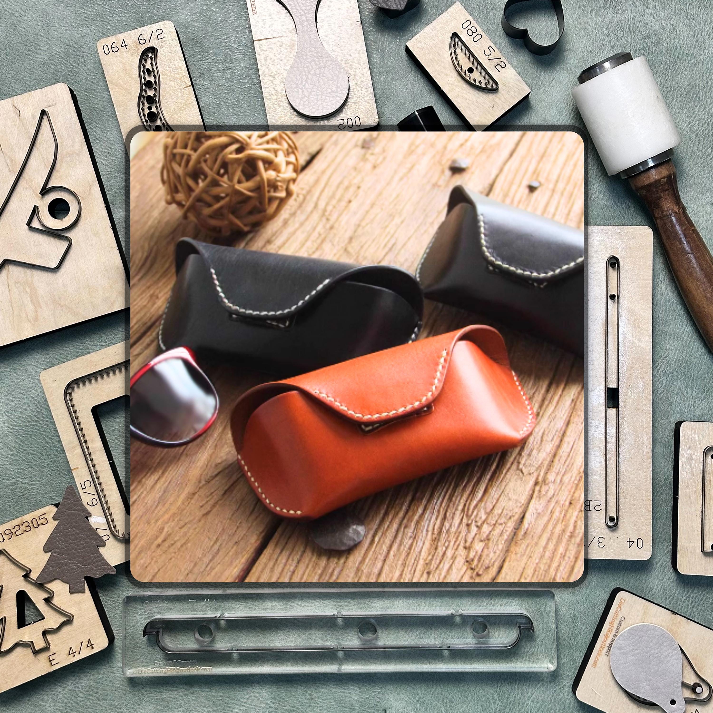 Handmade Eyeglass Bag Leather Cutting Dies - Precision Leather Craft Punch Tools | Durable Steel Knife Die Set for DIY and Craft Projects