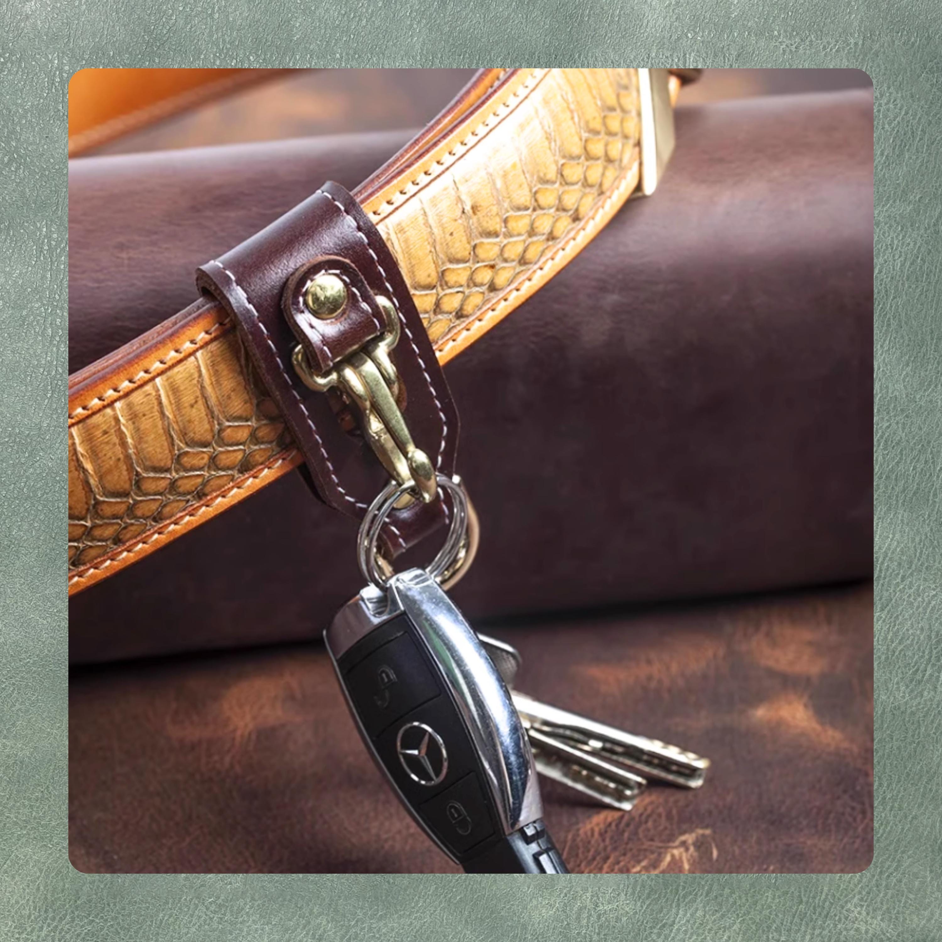 Handmade leather keychain die cutting/diy precision steel knife punching tool/custom leather craft cutting kit/father's day gift