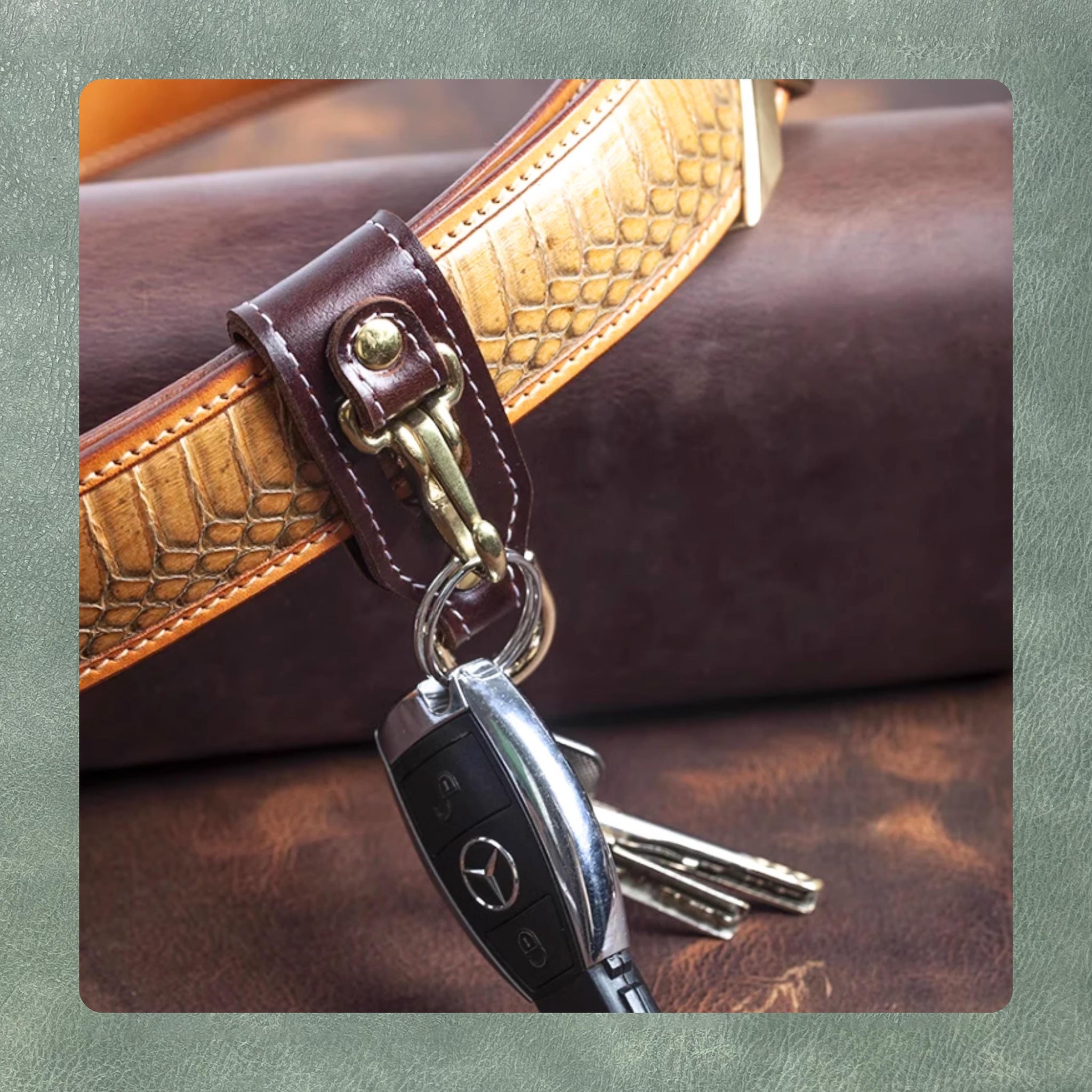 Handmade leather keychain die cutting/diy precision steel knife punching tool/custom leather craft cutting kit/father's day gift