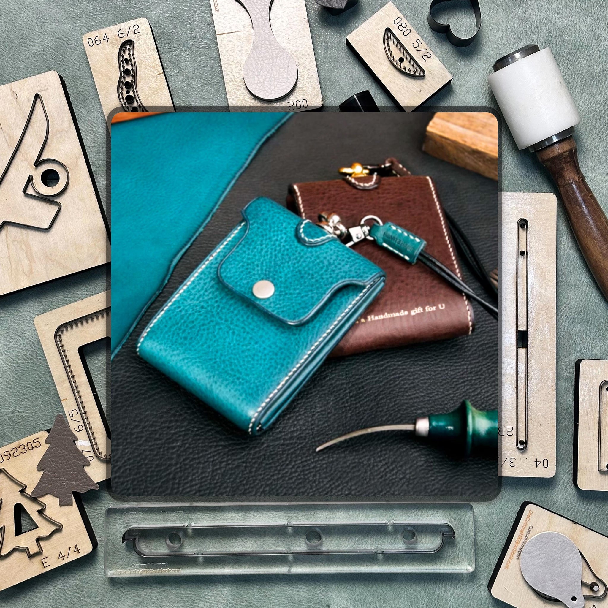 Large Capacity Card Holder Leather Die Cutting - Custom Leather Precision Cutting Dies, High Quality Steel Knife Metal Punching Tool Set