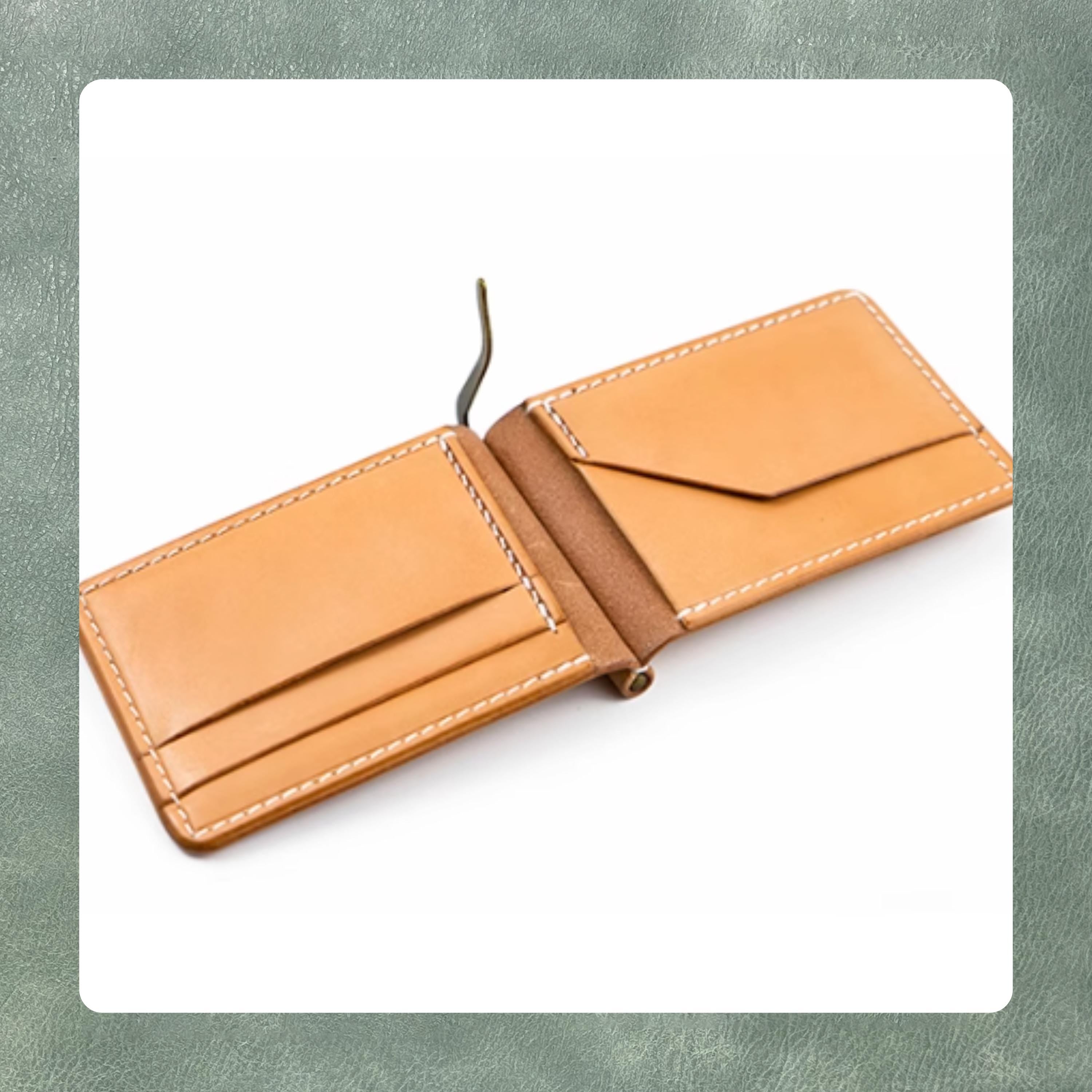 Personalized Spring Clip Wallet Handmade Leather Punch Tool - DIY Custom Metal Steel Blade | High Quality Precision Leather Cutting Die Set