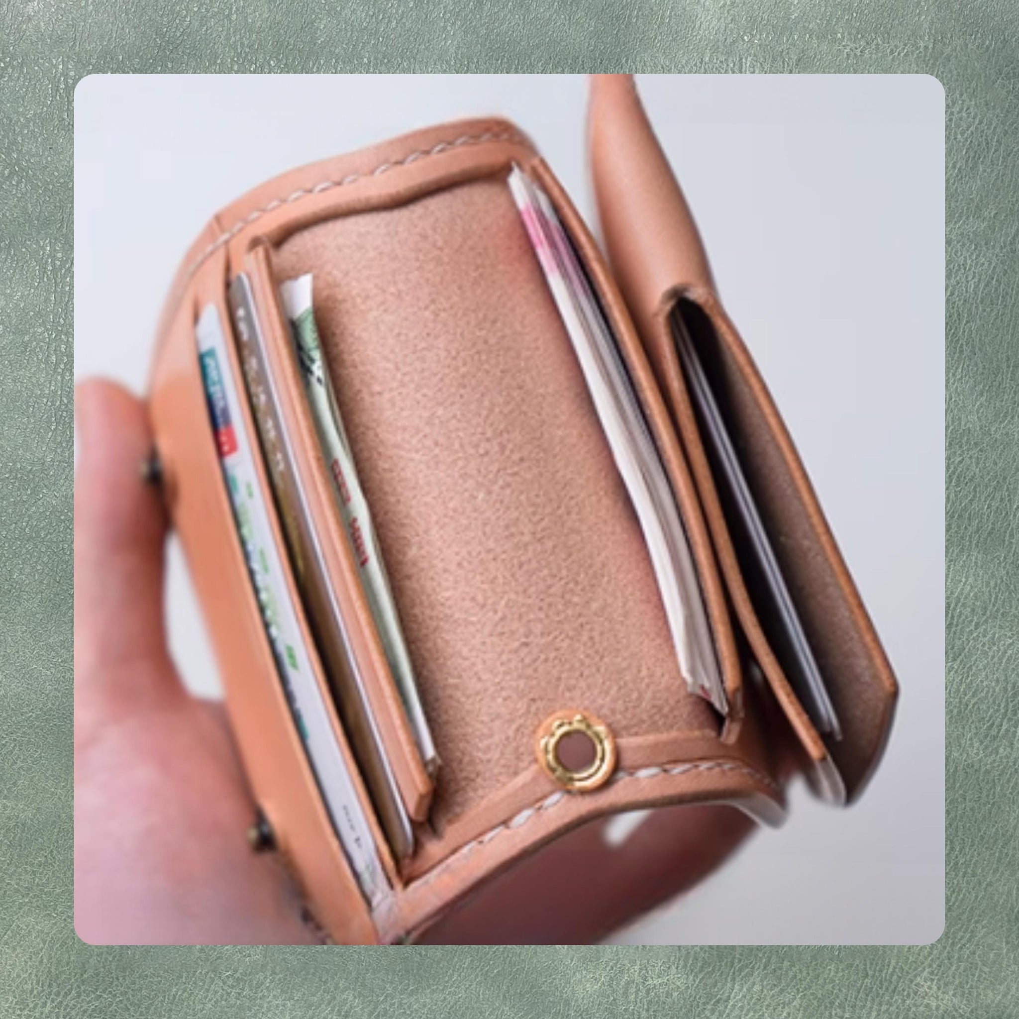 Handmade Spring Clip Wallet Leather Punch Tool - Custom Metal Steel Blade | Premium Precision Leather Cutting Die Set / Personalized Gift