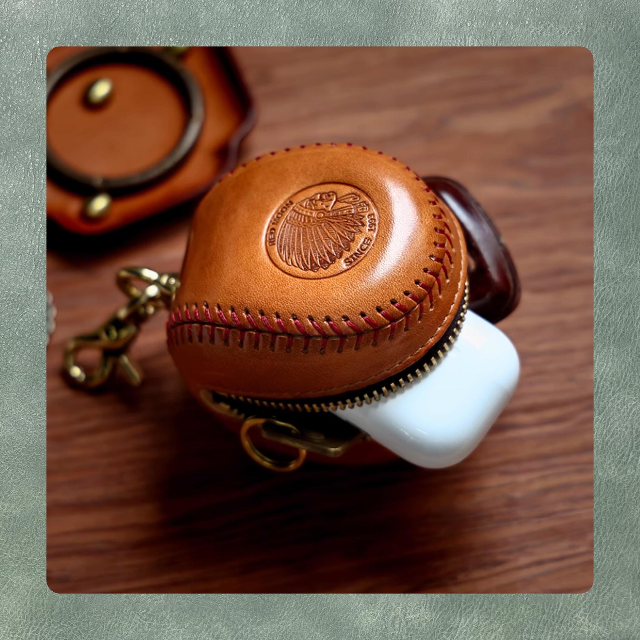 Handmade Baseball Coin Purse Leather Punch Tool - Custom Earphone Case Metal Steel Blade | Premium Precision Leather Key Case Cutting Set