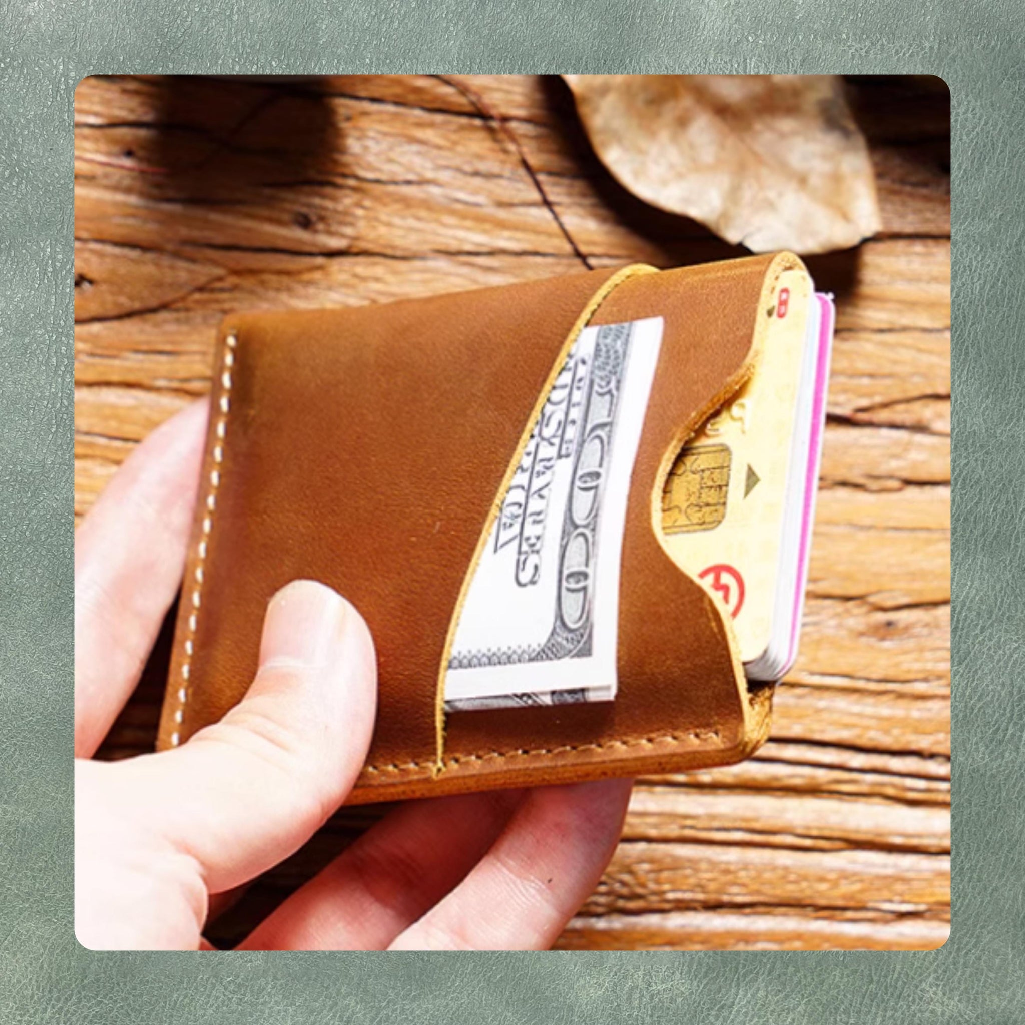 Premium Card Holder Leather Die Cutting - Precision Leather Craft Punch Tool | Durable Steel Knife Die Set for DIY and Craft Projects